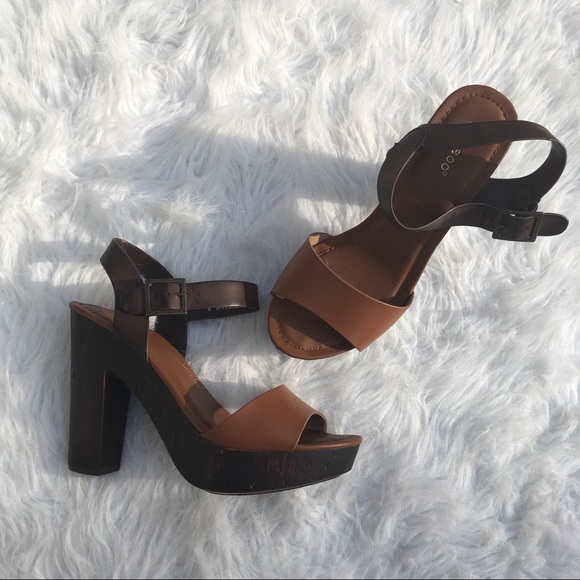 bamboo chunky heel
